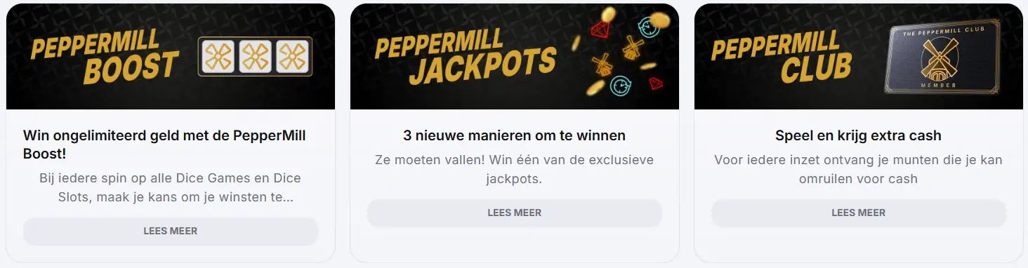 Gratis spins PEPPERMILL CASINO