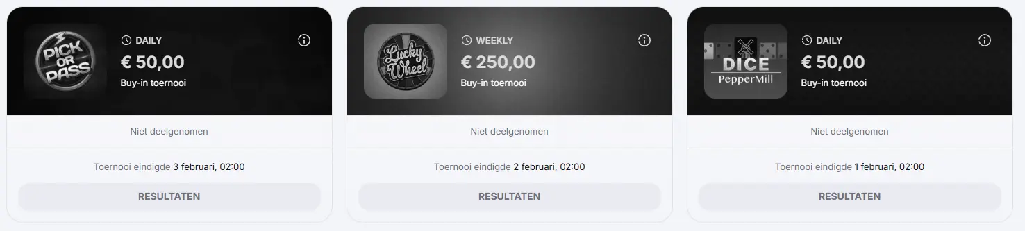 Verificatie van PEPPERMILL CASINO